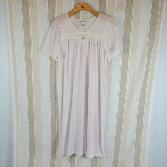 Vintage‎ Fundamentals Nightdress Pajamas Nightgown Size Large White - Picture 1 of 11